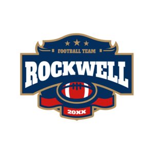 Rockwell Football team logo template Thumbnail