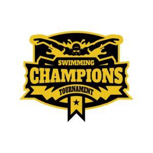 Champions Swimming Tournament logo template Thumbnail
