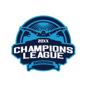 Champions League Swimming logo template Thumbnail